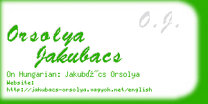 orsolya jakubacs business card